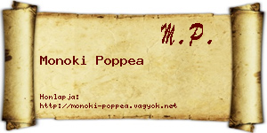 Monoki Poppea névjegykártya